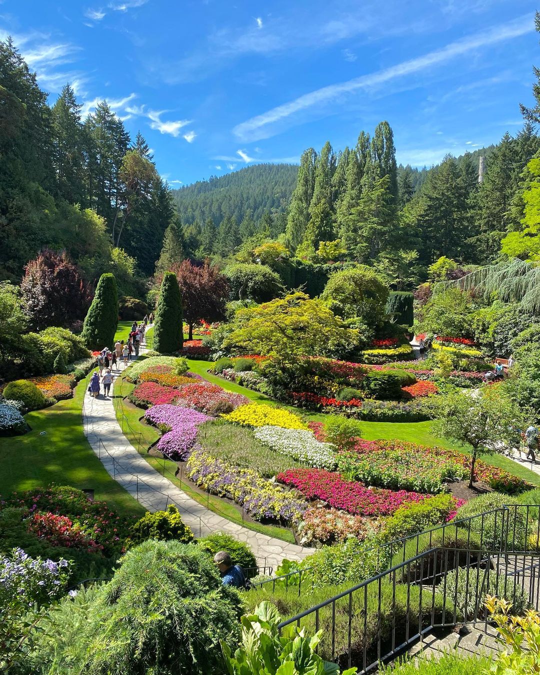 photo by 🍓 caption reads: First time visiting Le Butchart Gardens 💕🌈🌹🌈💕
.
.
.
.
.
#flowers #flowerphotography #butchartgardens #victoriabc #vancouverisland #vanisland #nature #scenery #scenic #landscape #amateurphotography #garden #butchartgardensvictoriabc